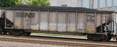 The real example of a railway wagon