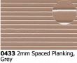 Plastikard 0433 Embossed sheet 2mm wide planking