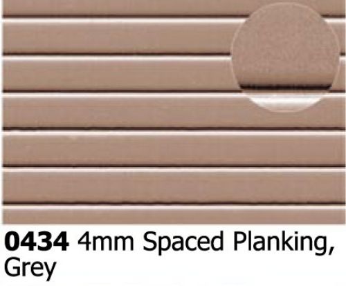 Plastikard 0434 Embossed sheet 4mm wide planking