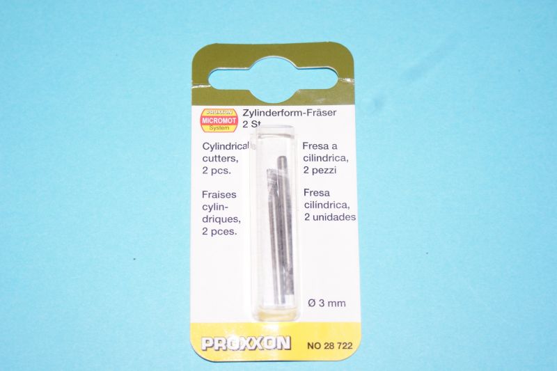 Proxxon set of 2 HSS burrs 3mm dia