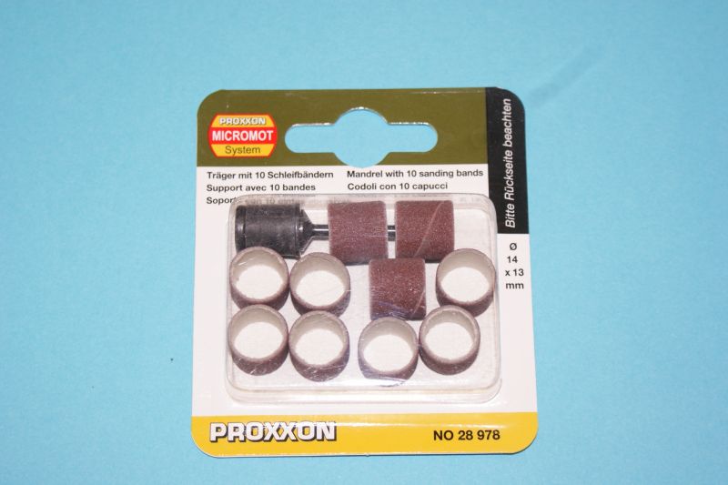 Proxxon Sanding drum set inc Mandrel 14mm