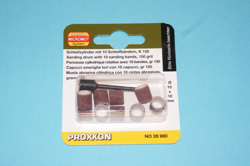 Proxxon Sanding drum set inc Mandrel 10mm