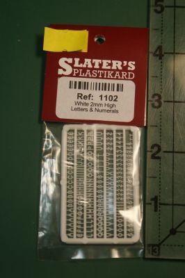 Slaters 1102 Moulded Letters 2mm high