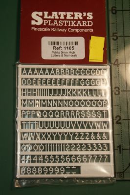 Slaters 1105 Moulded Letters 5mm high