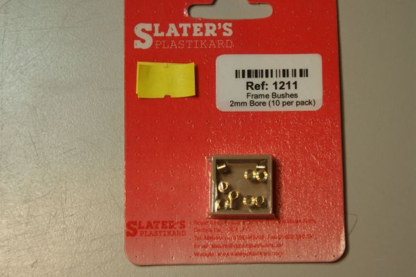 Slaters 1211 2mm turned brass axle bearings